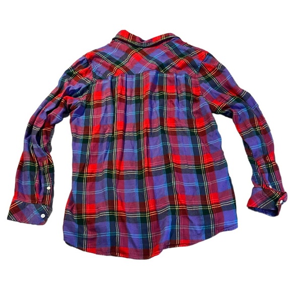 GAP Red and Blue Plaid Button Down Shirt - Picture 4 of 5